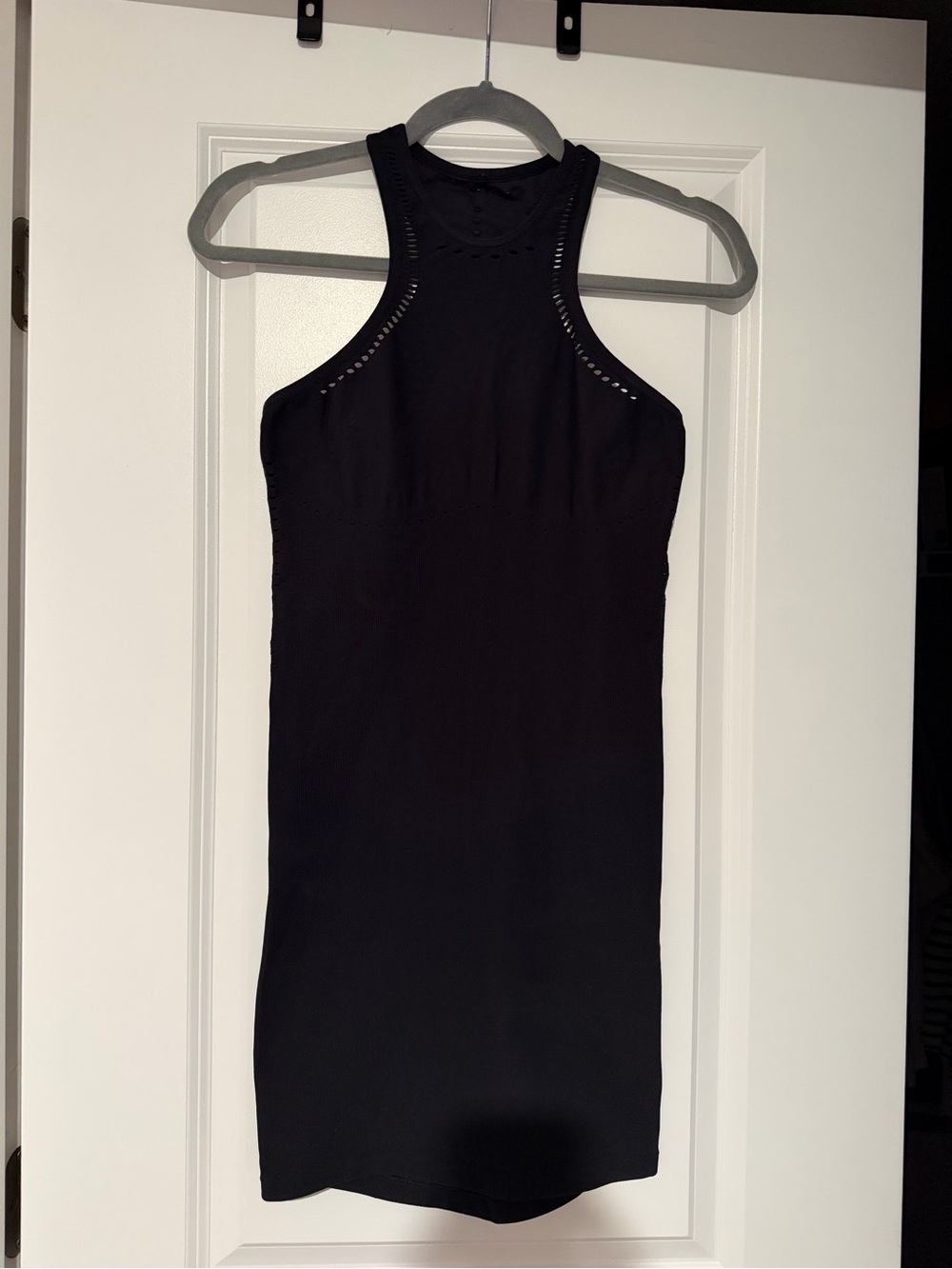 ALO Yoga Black Sleeveless High-Neck Mini Dress